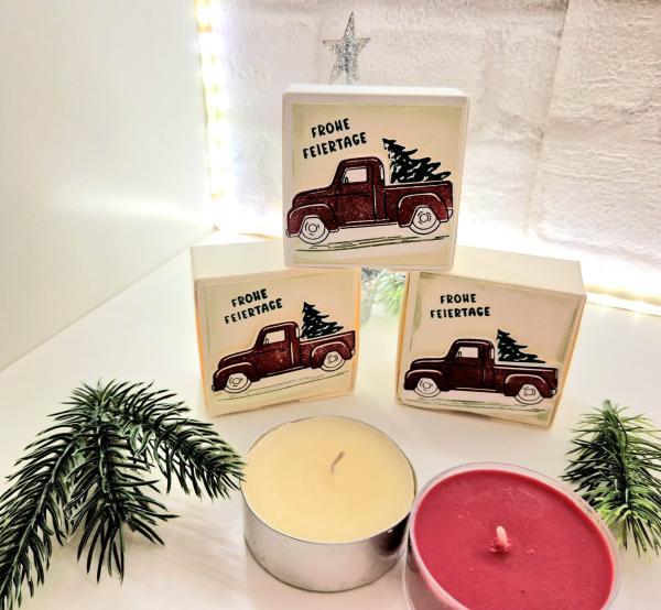 Maxi Teelicht-Verpackung, zur Weihnachtszeit, Mitbringsel, Gastgeschenk, Adventszeit